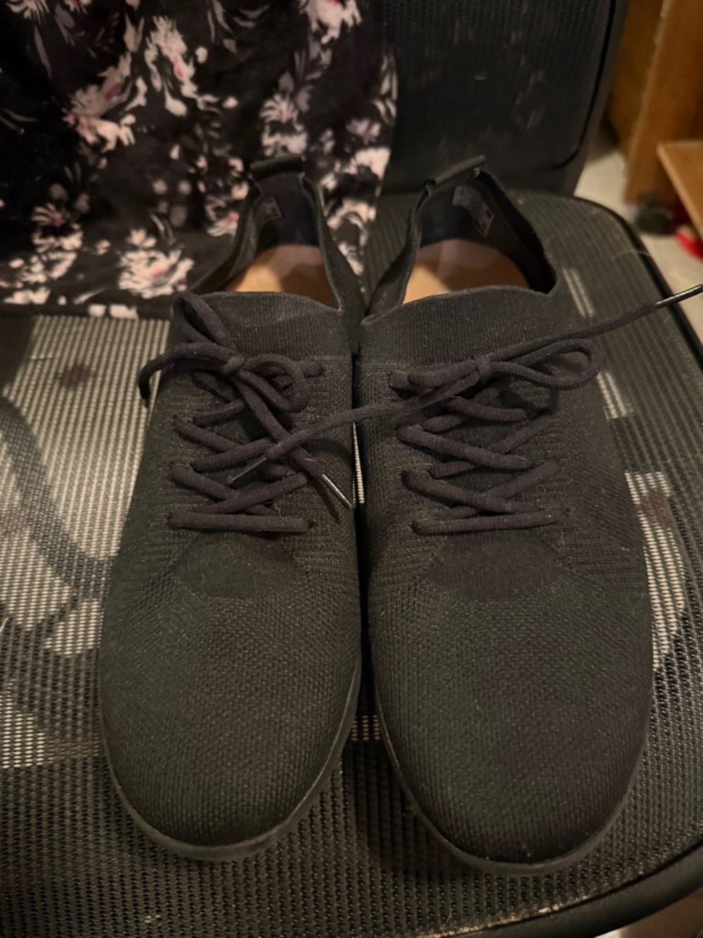 Fitflop Black Knit Lace-Up Women's Sneakers